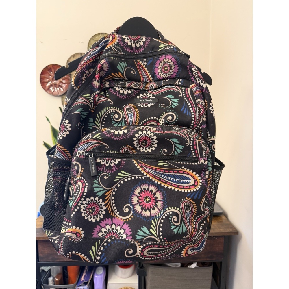 VERA BRADLEY Lighten Up Essential Backpack Bandana Swirl Pattern Computer Bag